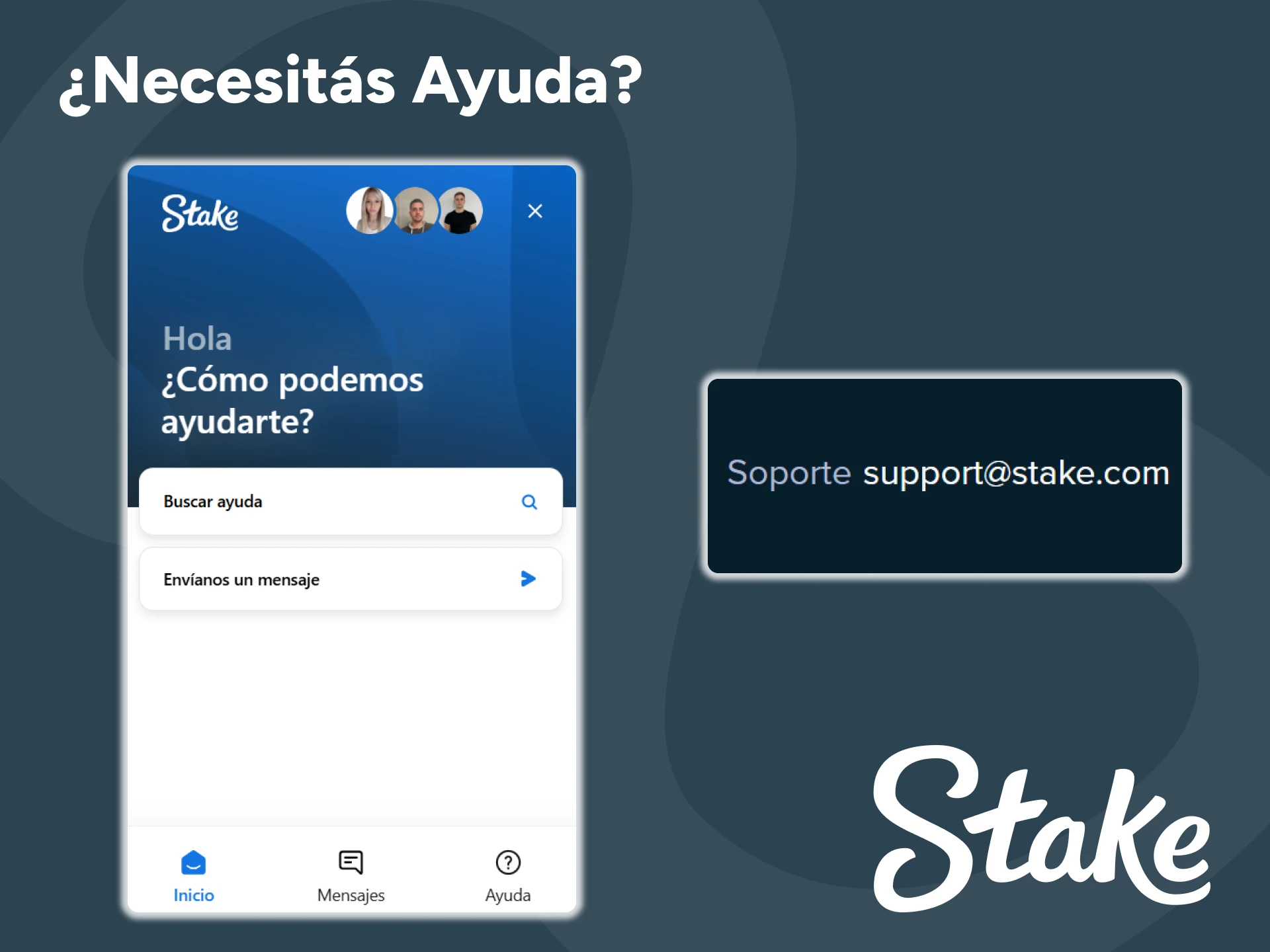 Si tienes problemas con el Rakeback, ponte en contacto con el servicio de asistencia de Stake.